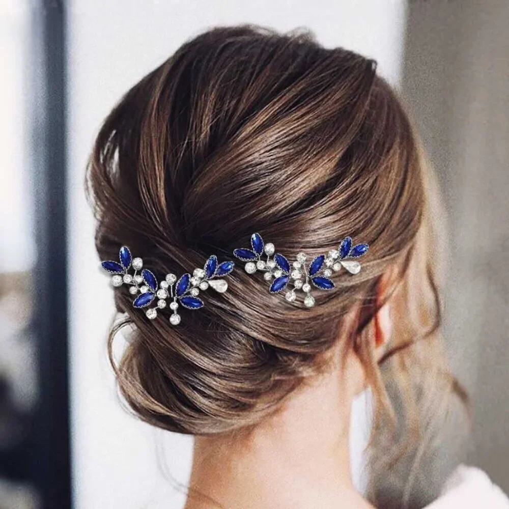 Crystal Bridal Hair Pins Rhinestone Bride Wedding Hair Piece Hair Accessories fo